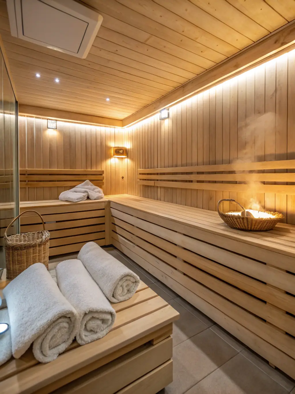 A modern infrared sauna with sleek design and comfortable seating, highlighting its energy efficiency and therapeutic advantages.